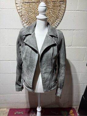 Harley-Davidson Gray Biker Leather Jacket